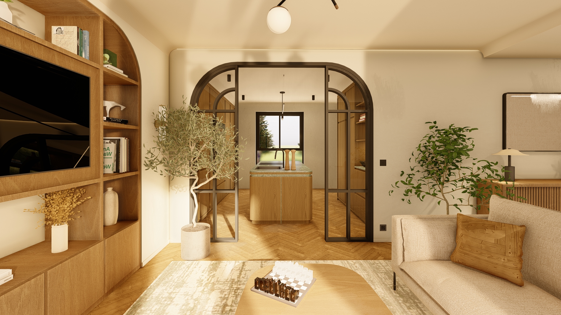 Pièce rénovée dans un style contemporain – Maison Oïka à Metz