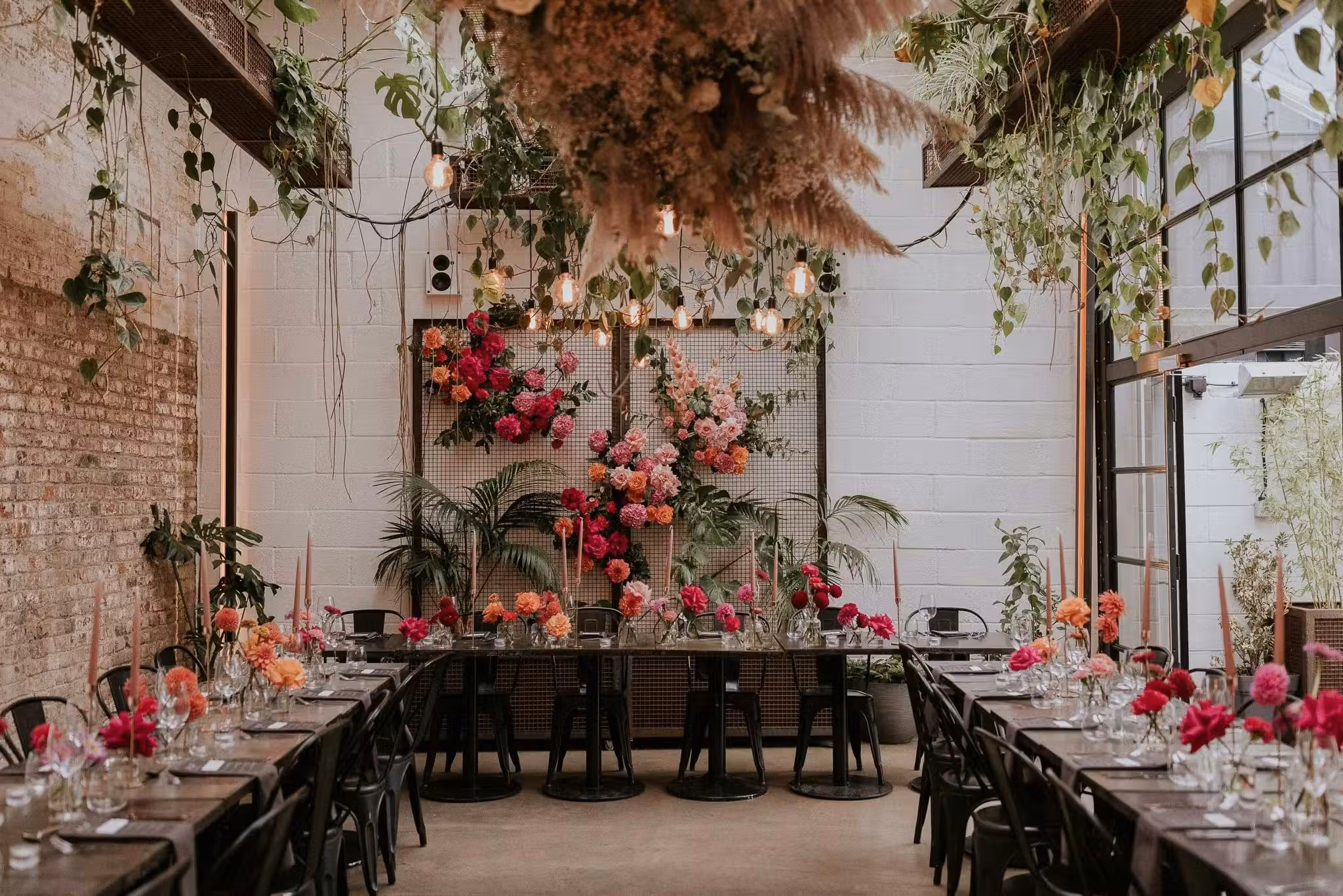 wedding venue with florals