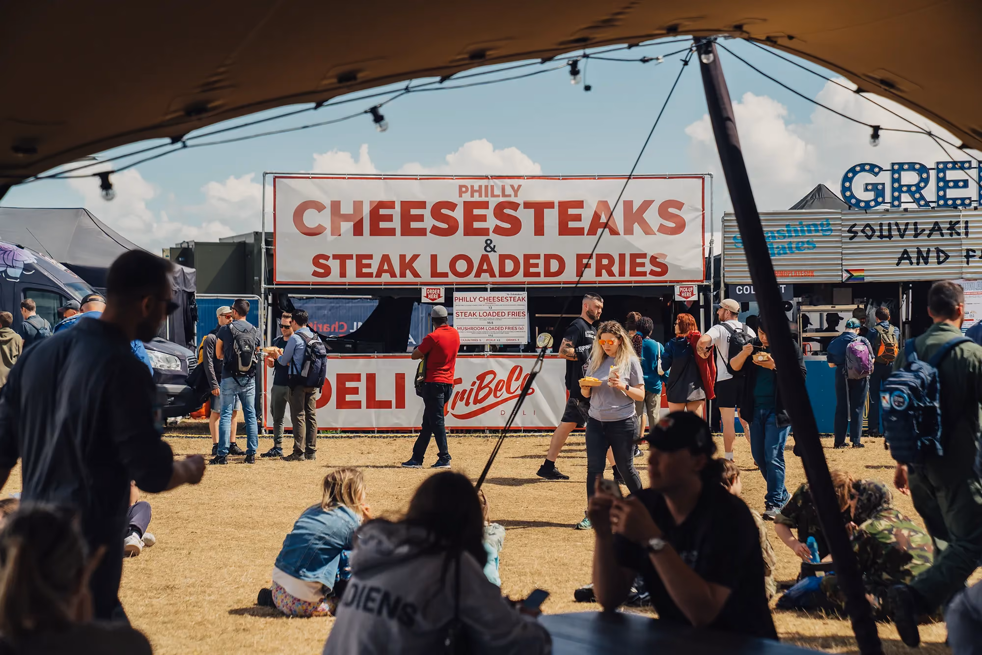 A philly cheesesteaks van at the RIAT air show