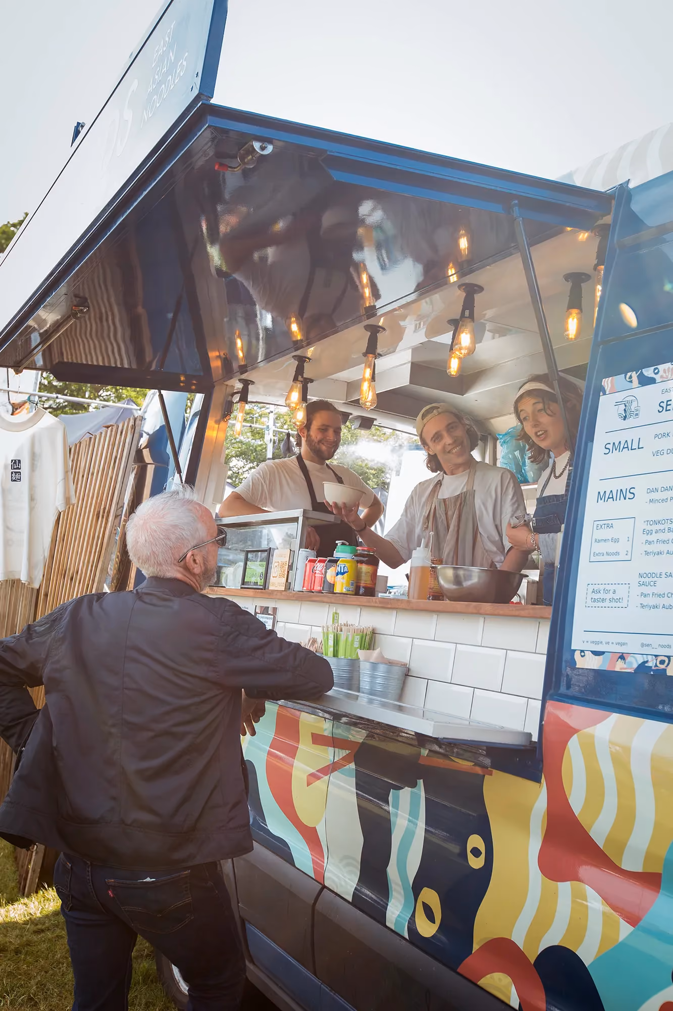 A food truck serving at Nocturne festival