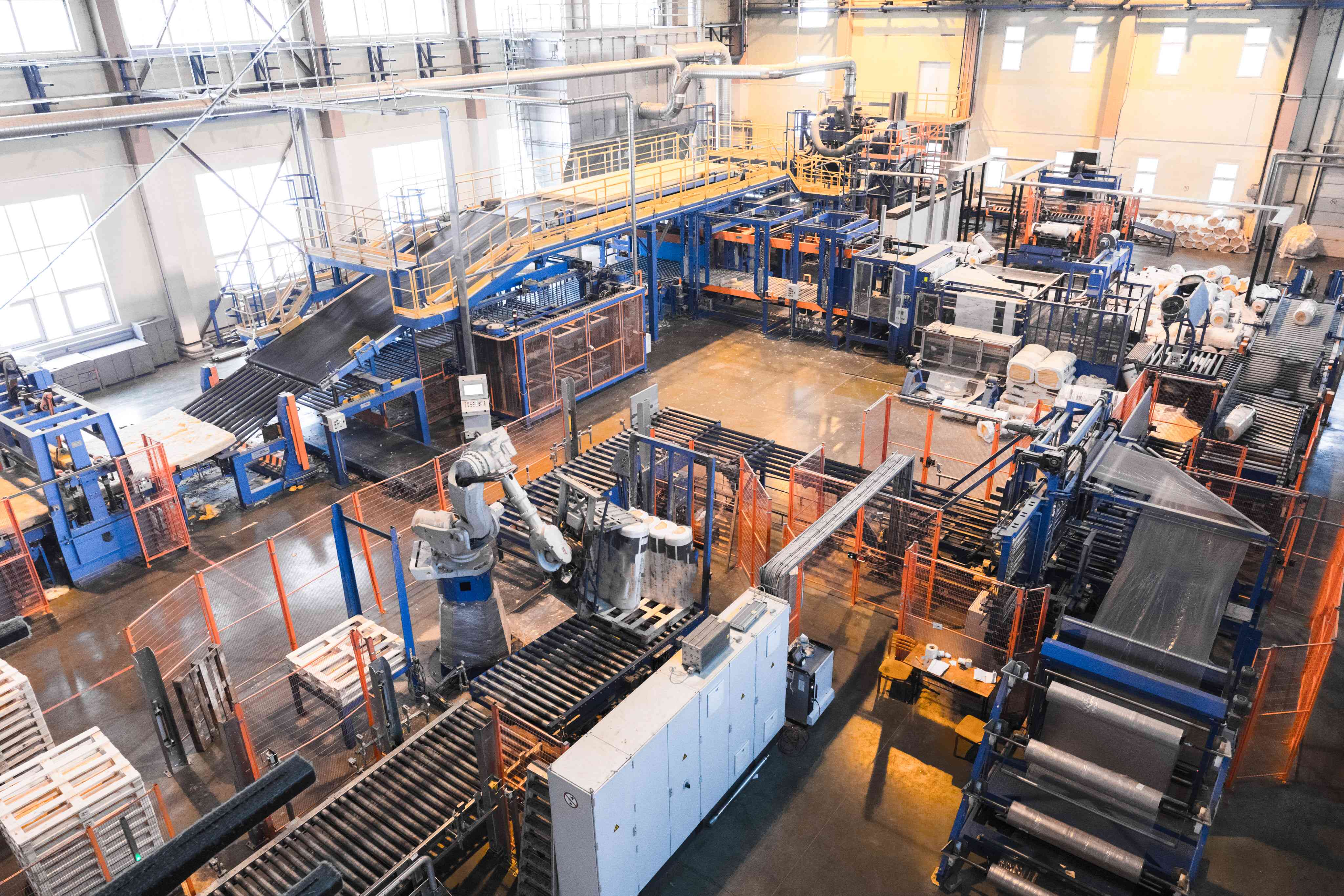 Fabrik set oppe fra