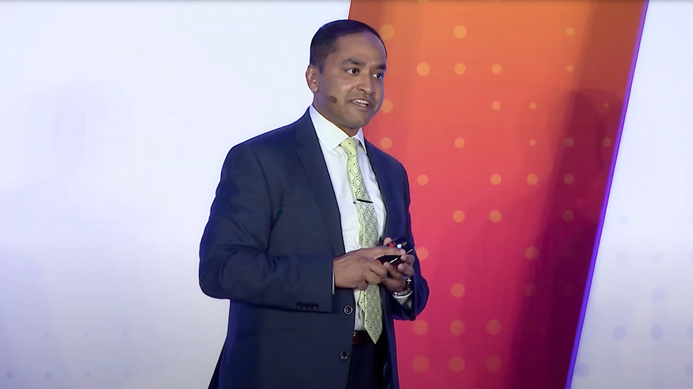 Dr. Jaigirdar giving a talk at Stanford University