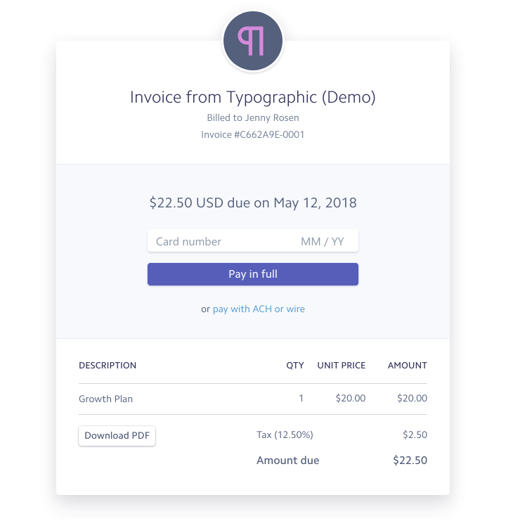 Stripe Screenshot