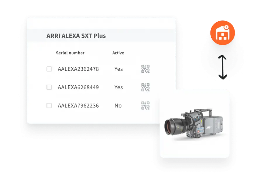 Assign and track equipment on serial number level