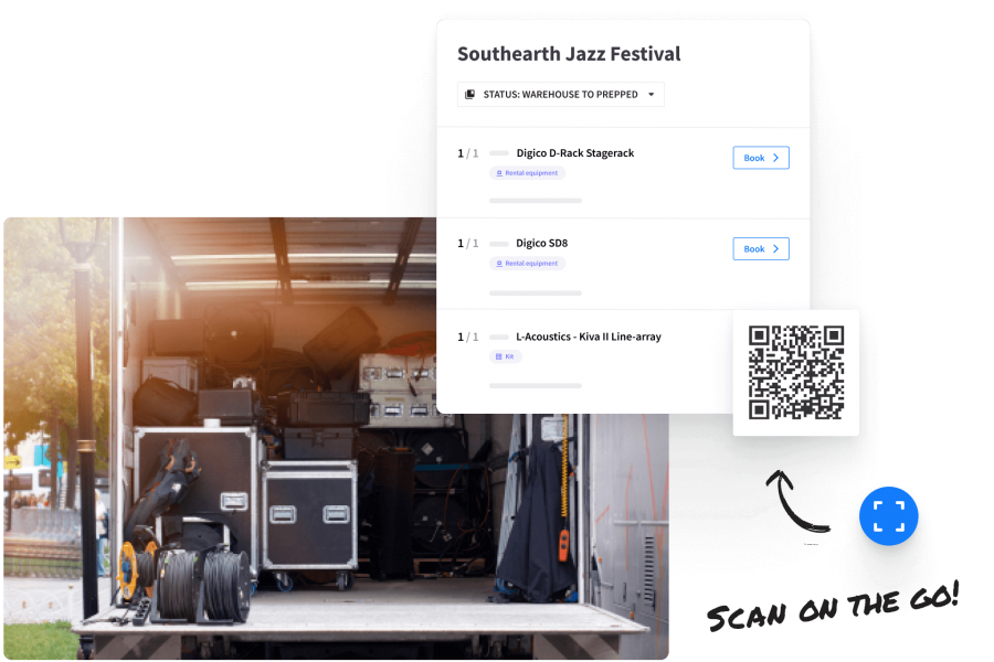 Track equipment with QR codes