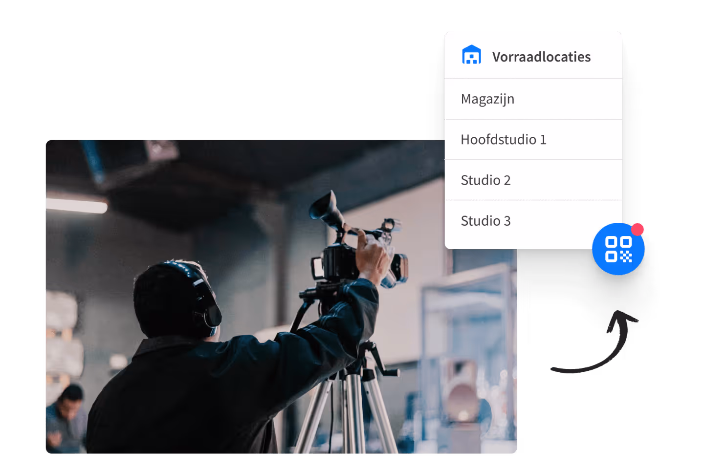 Beheer materiaal in verschillende studio's