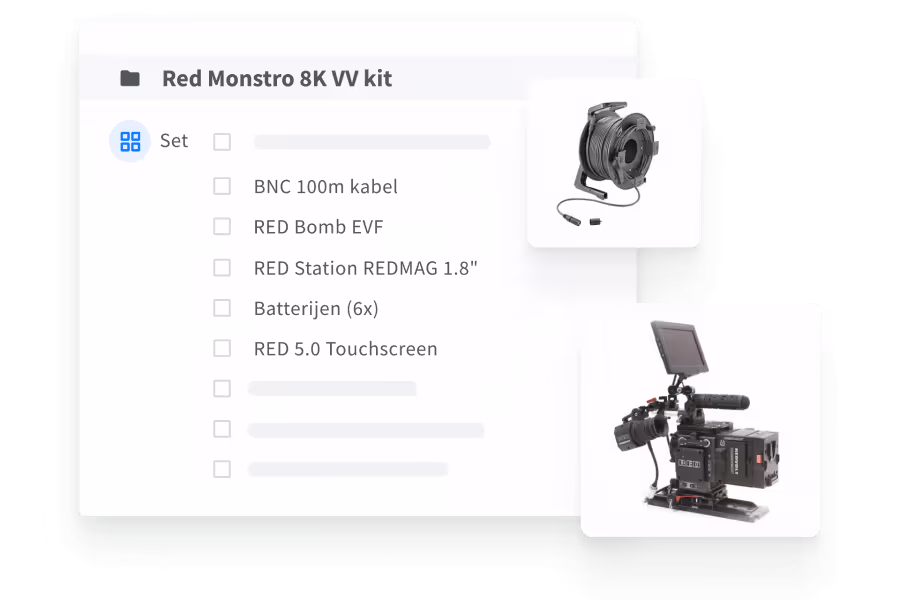 Camera sets en flypacks
