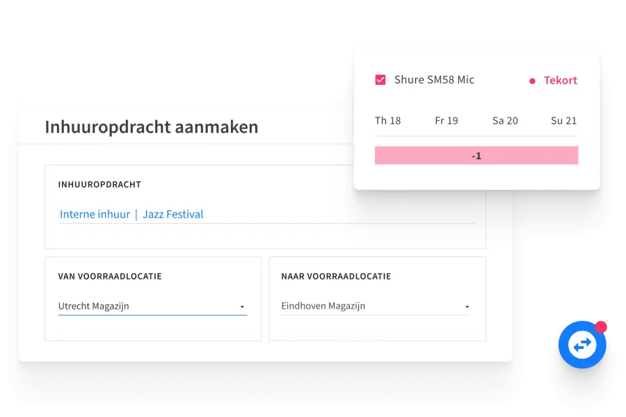Eenvoudig materiaal inhuren