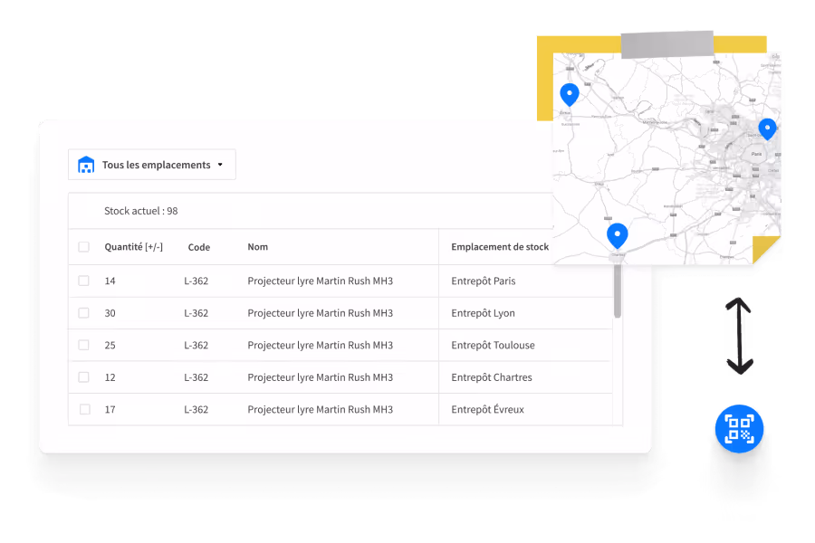 Assign equipment to multiple stock locations-FR