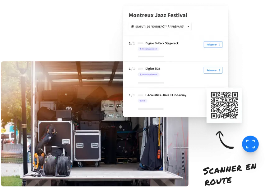 IM-Track equipment with QR codes FR