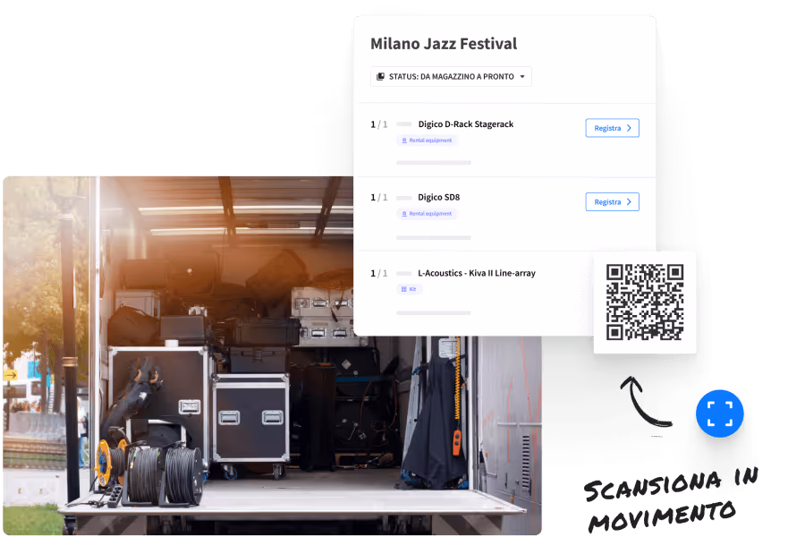 IM-Track equipment with QR codes and_or barcodes-IT