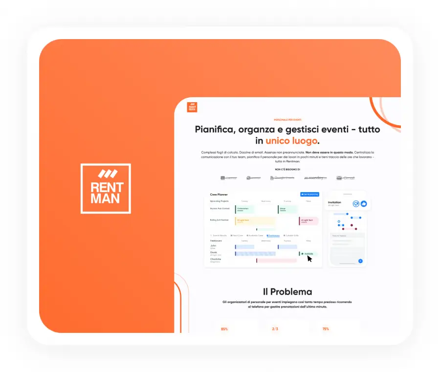 Rentman PDF Image —  event staffing — Italian
