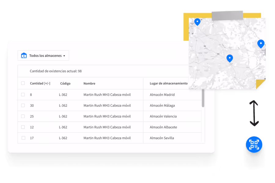 Assign equipment to multiple stock locations-ES