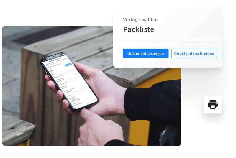 On the go document creation and signing-DE
