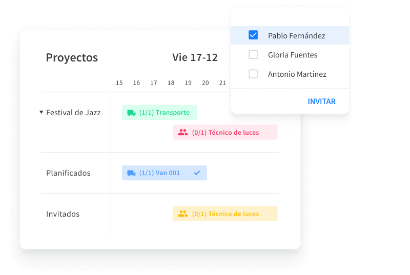 Schedule and communicate with crew ES