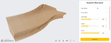 Parametric Wave bench by configurator.tech