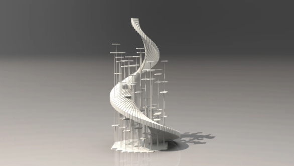 HexaSpiral Staircase by configurator.tech 