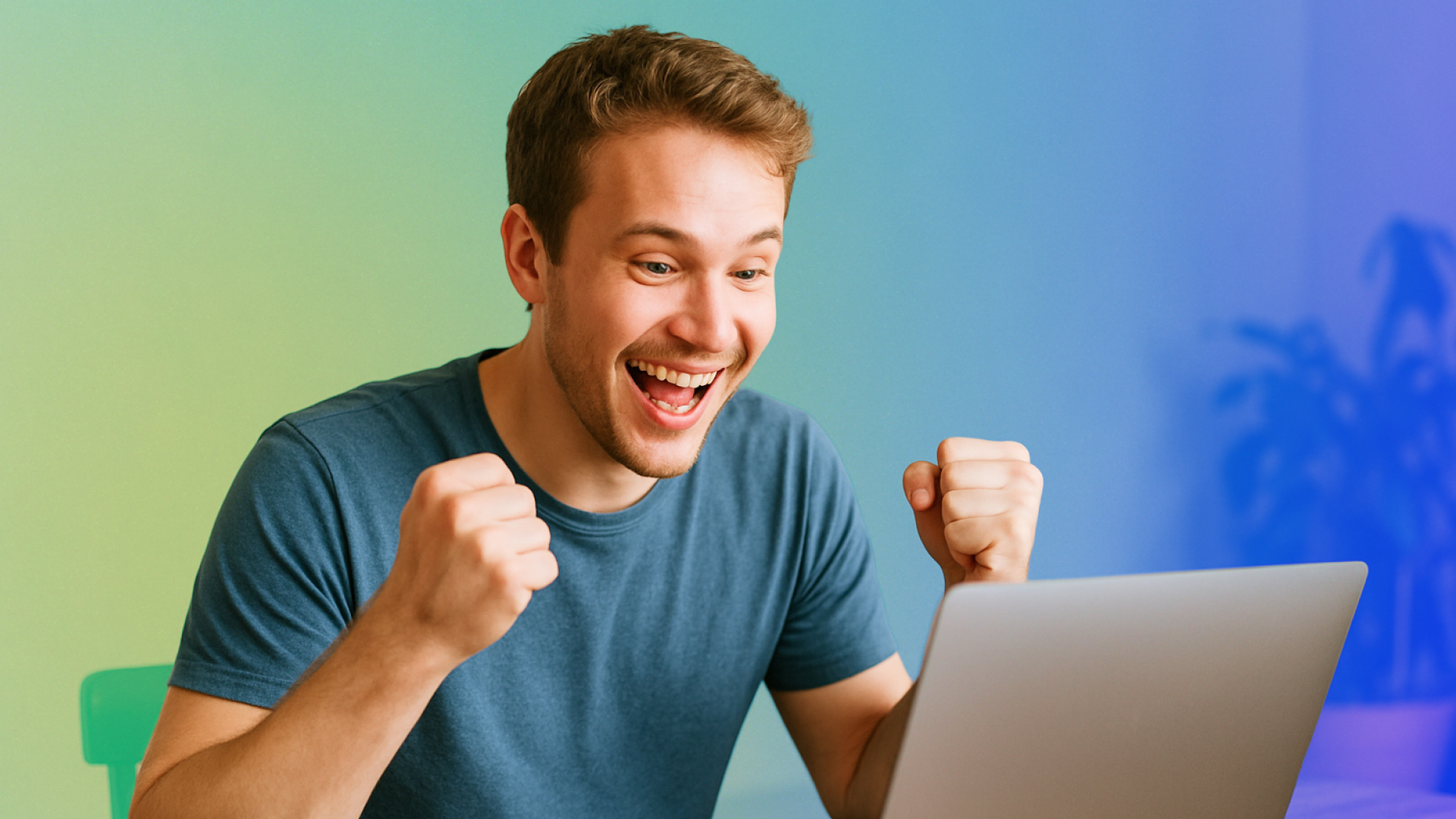 A young happy man.