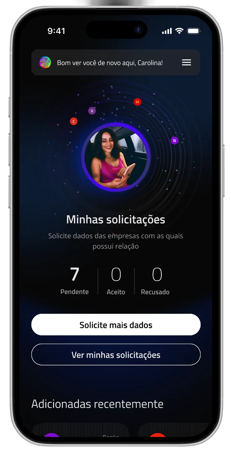 dWallet app screenshot for people