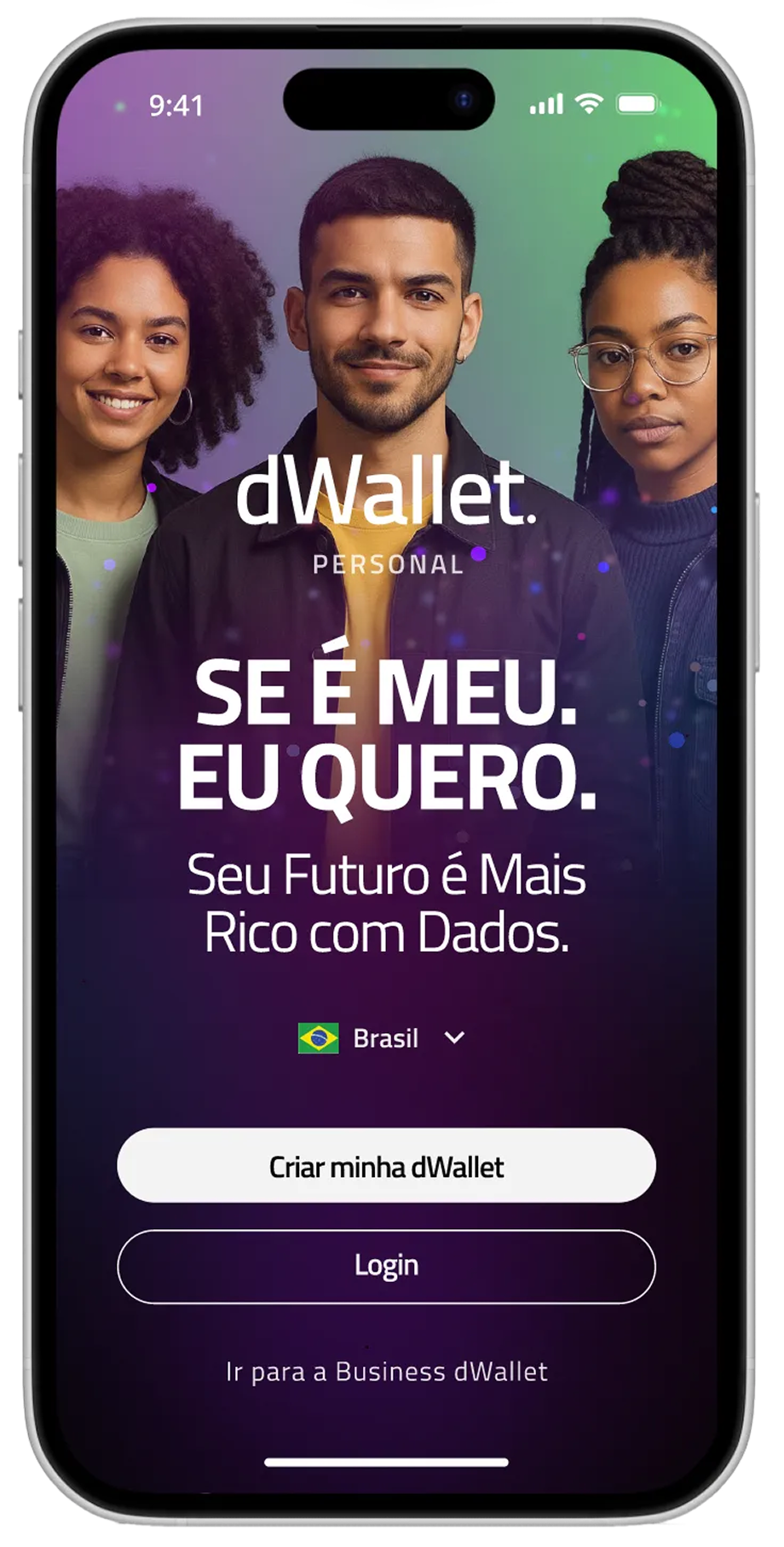 dWallet app screenshot for businesses
