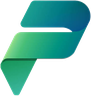 Stylized letter P logo composed of gradient shades of green and blue with a modern and sleek design.