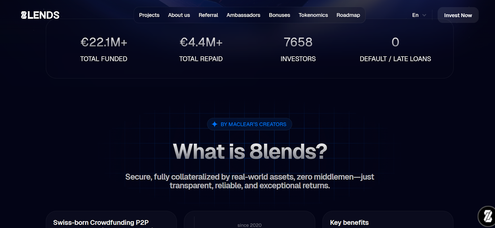 8lends website screenshot