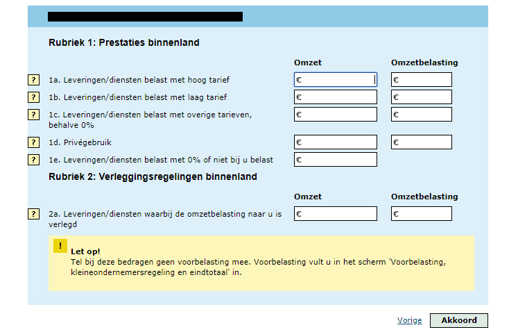 Portuguese tax declaration form showing domestic services and VAT deduction categories with revenue and tax burden columns