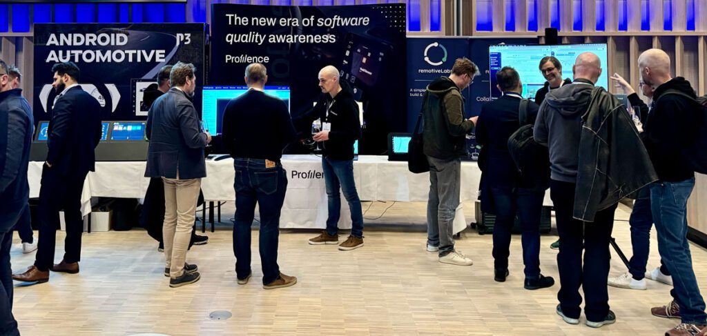 COVESA showcase booth with P3, Profilence and RemotiveLabs