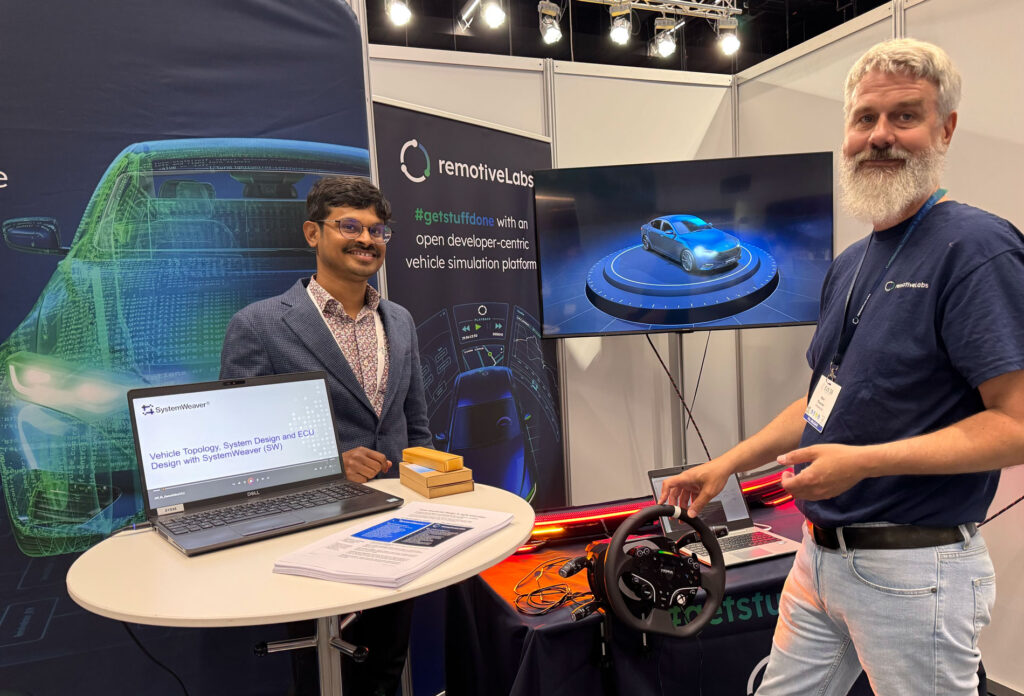 EVS38 RemotiveLabs both with participants from RemotiveLabs (Albin Theander) and SystemWeaver (Lakshmi Nagarajan)