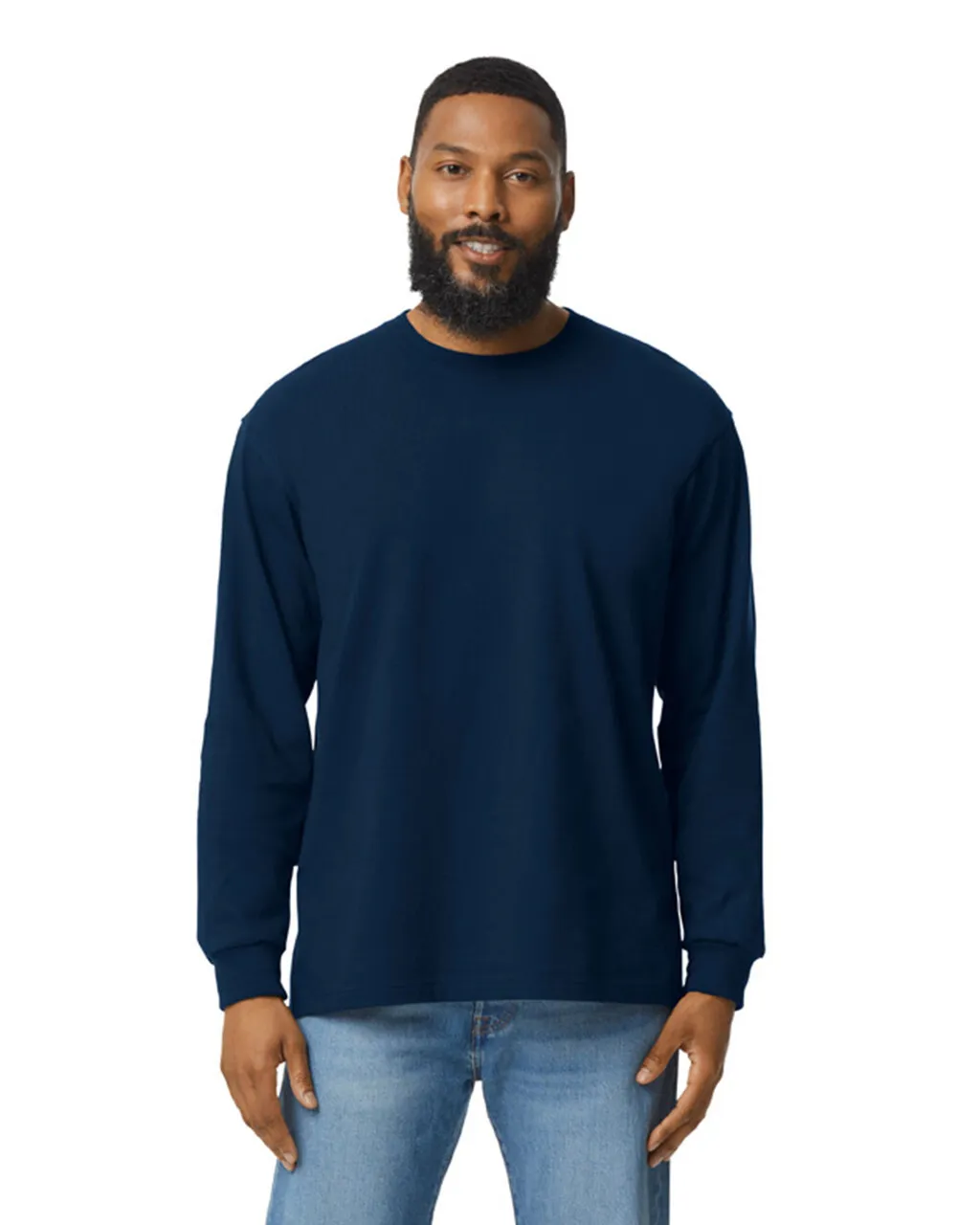 a man wearing a blue shirt