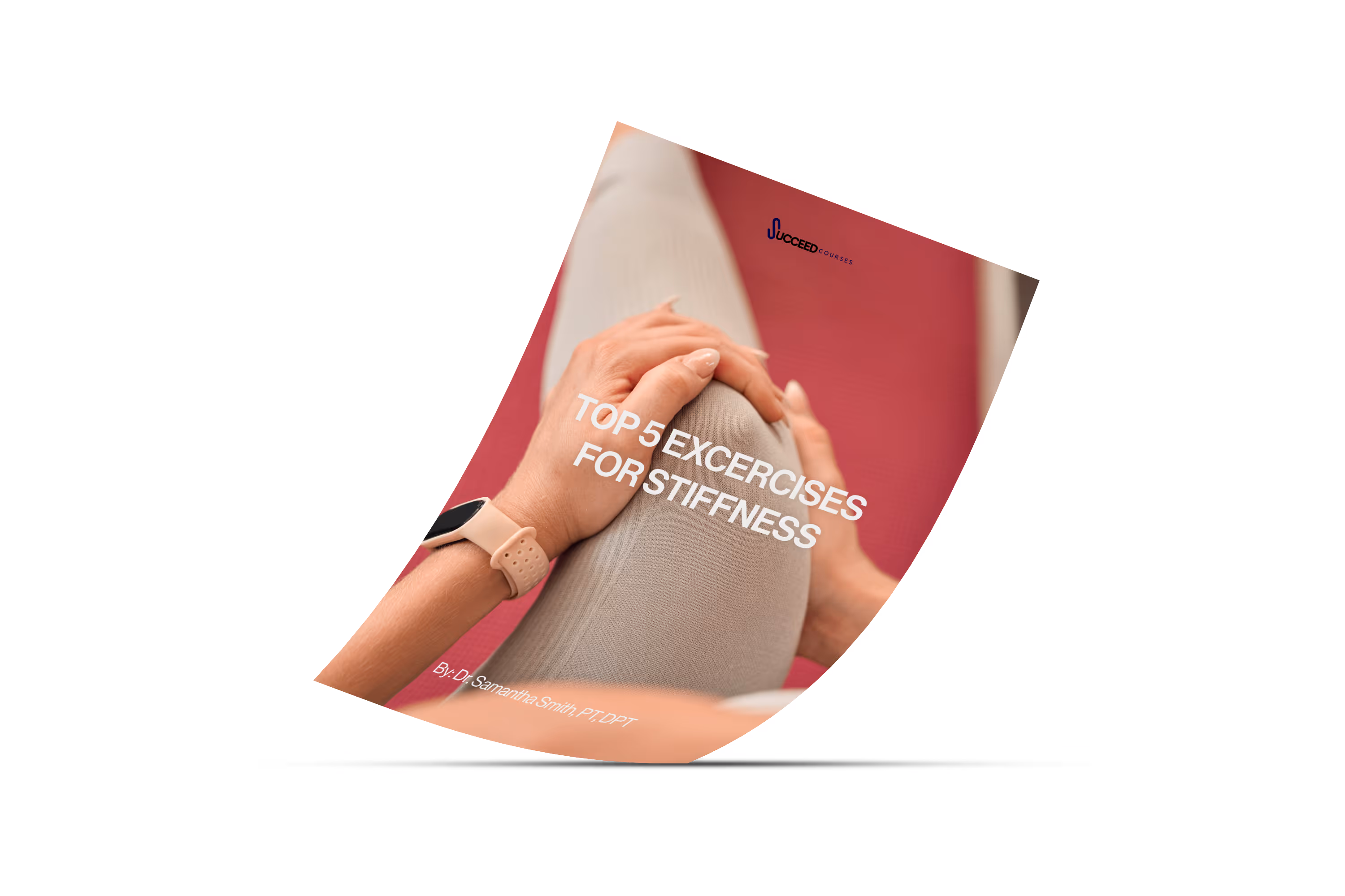 Top 5 exercises for stiffness poster with hands and fitness watch