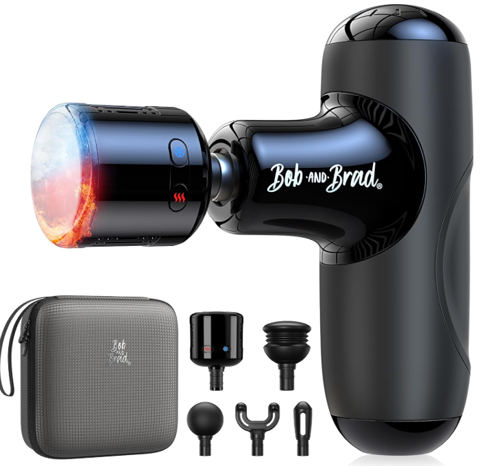 Bob and Brad massage gun with attachments and carrying case