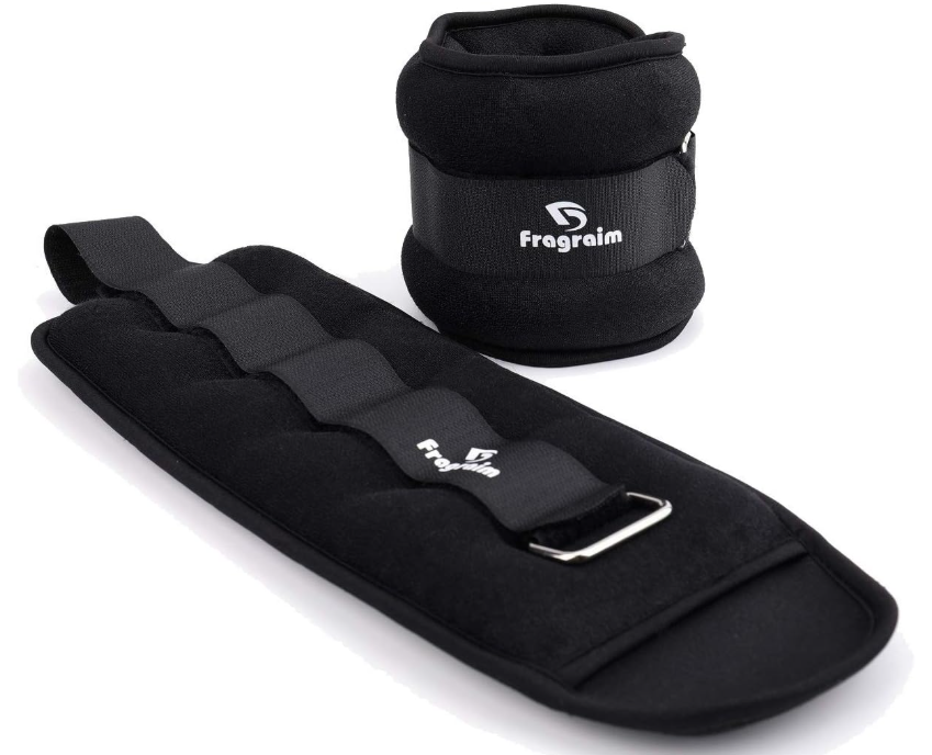 Black Fragram ankle and wrist weights for fitness training