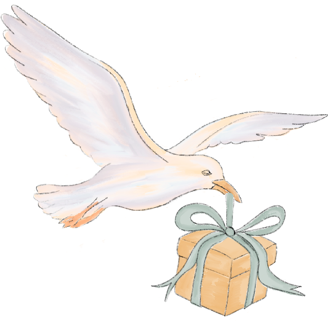 bird with gift