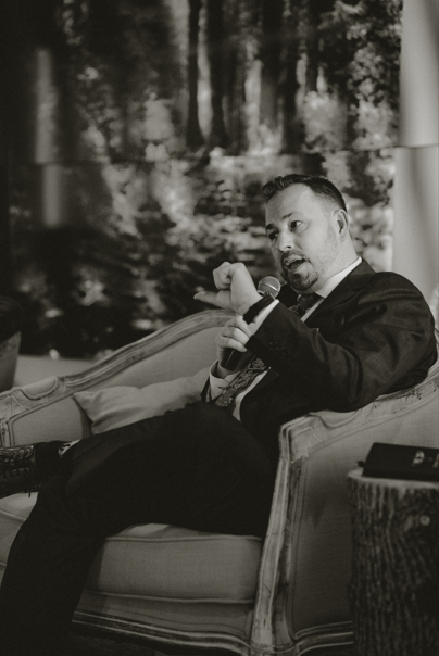 Jeff Cyr of Raven Outcomes speaks at an event