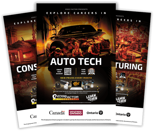 Posters encouraging industry exploration. 