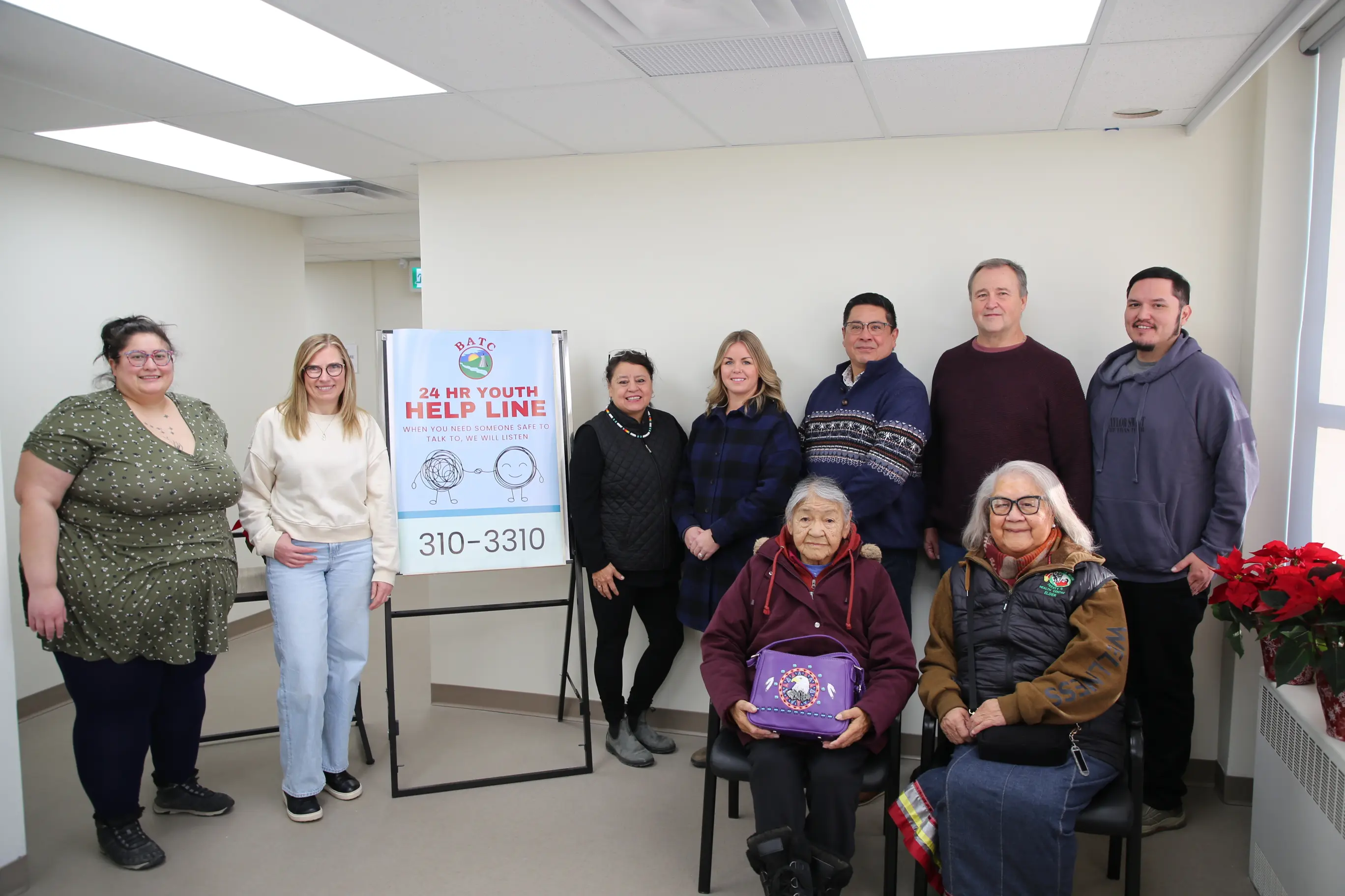 Group of volunteers from BATC-CDC at Youth Help Line