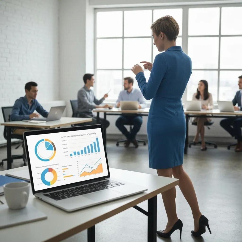 Small business owner analyzing performance metrics, illustrating the benefits of managed IT services
