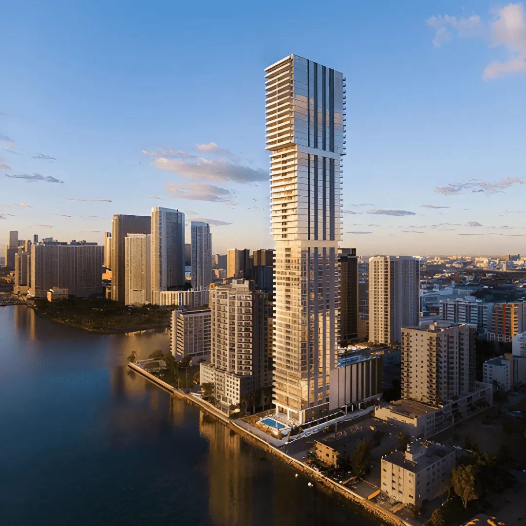 Elysee Miami — luxury waterfront condominium tower with panoramic bay views.