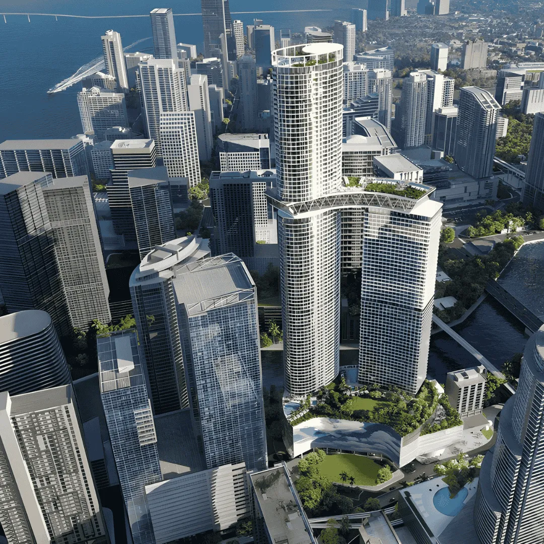 Hyatt Miami Riverbridge — mixed-use waterfront development featuring residential, hotel, and retail spaces.