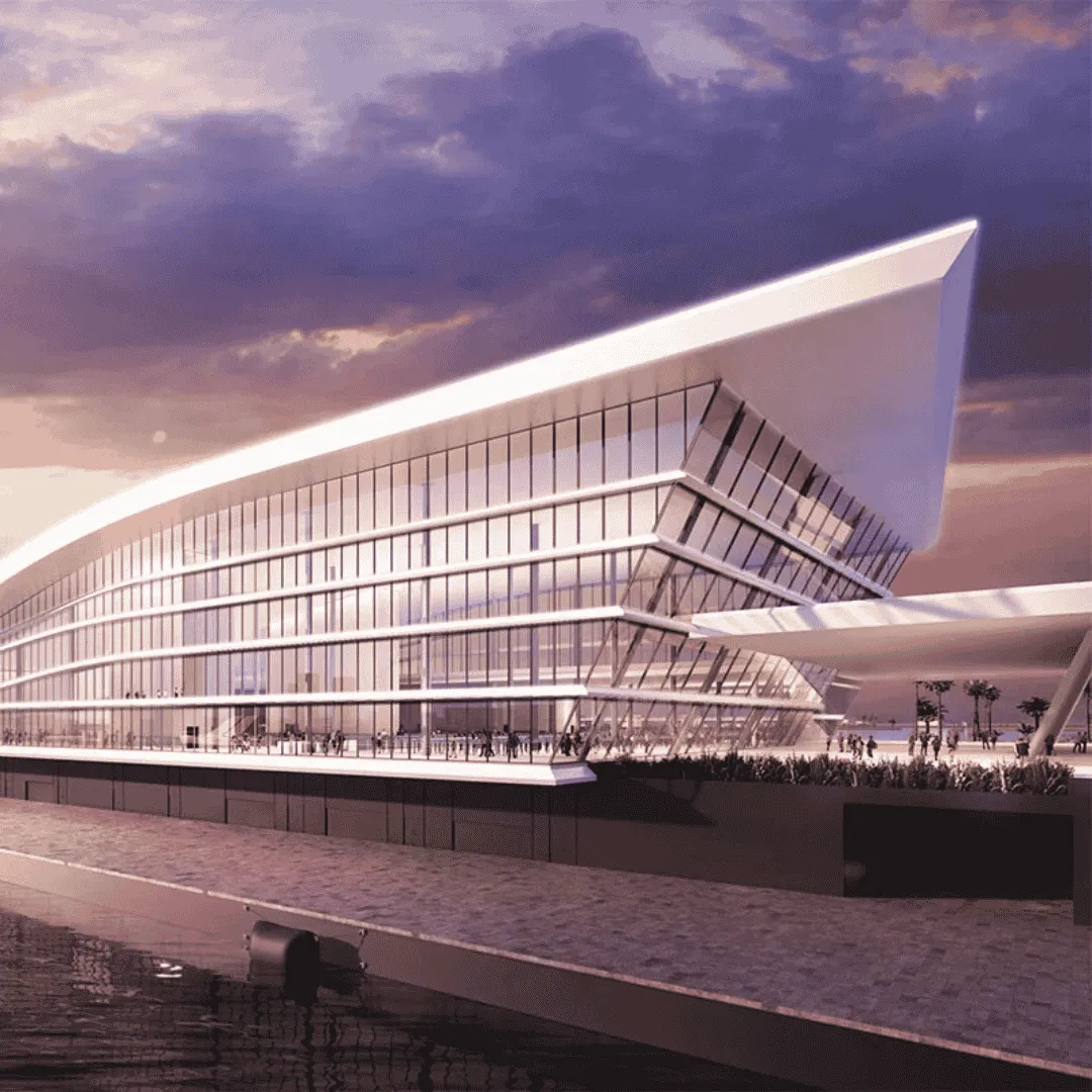 MSC Cruises Terminal at PortMiami — modern cruise terminal designed for luxury passenger experiences.