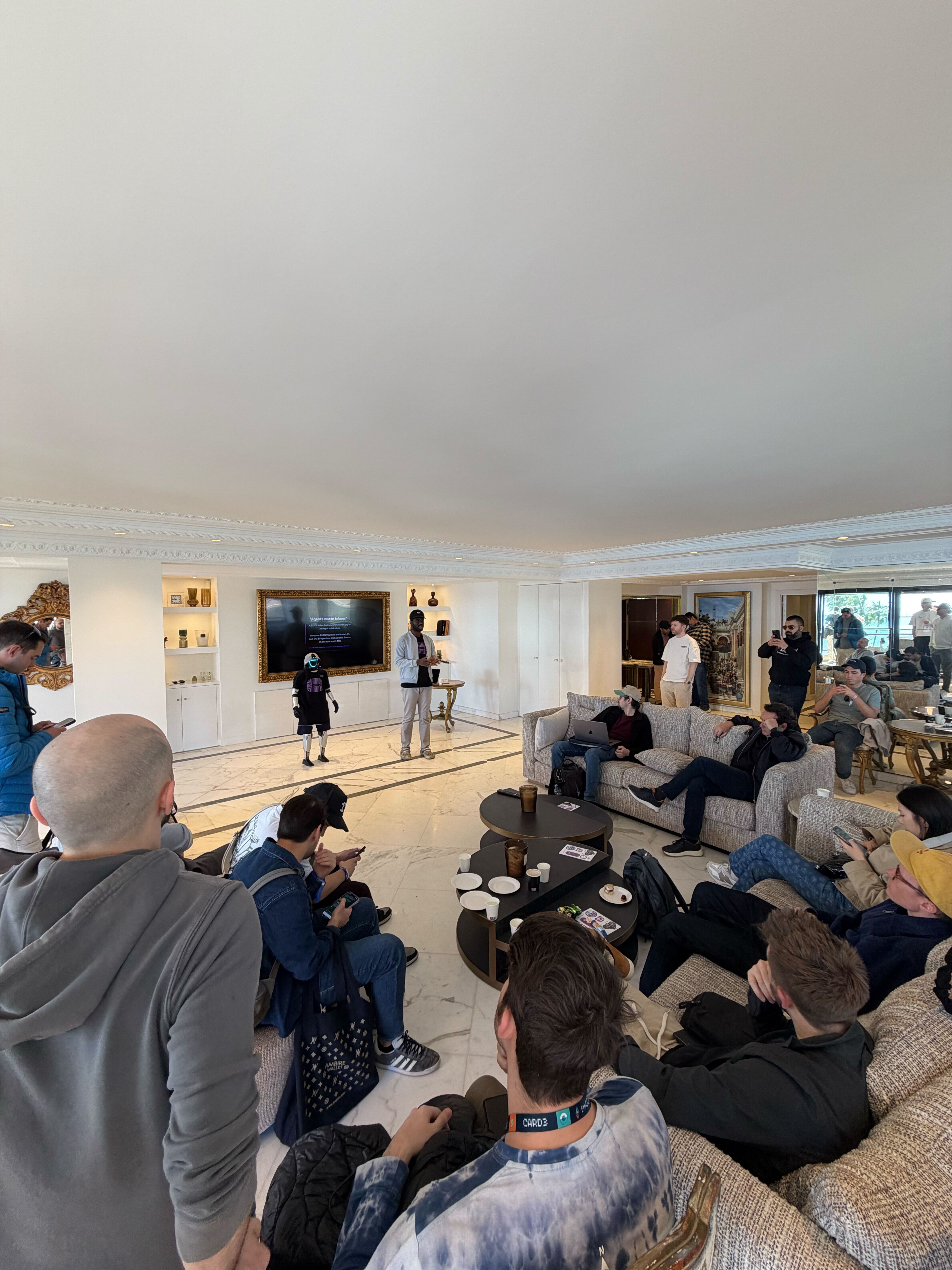 Zero Coding builders watching a live demo at Carlton Cannes