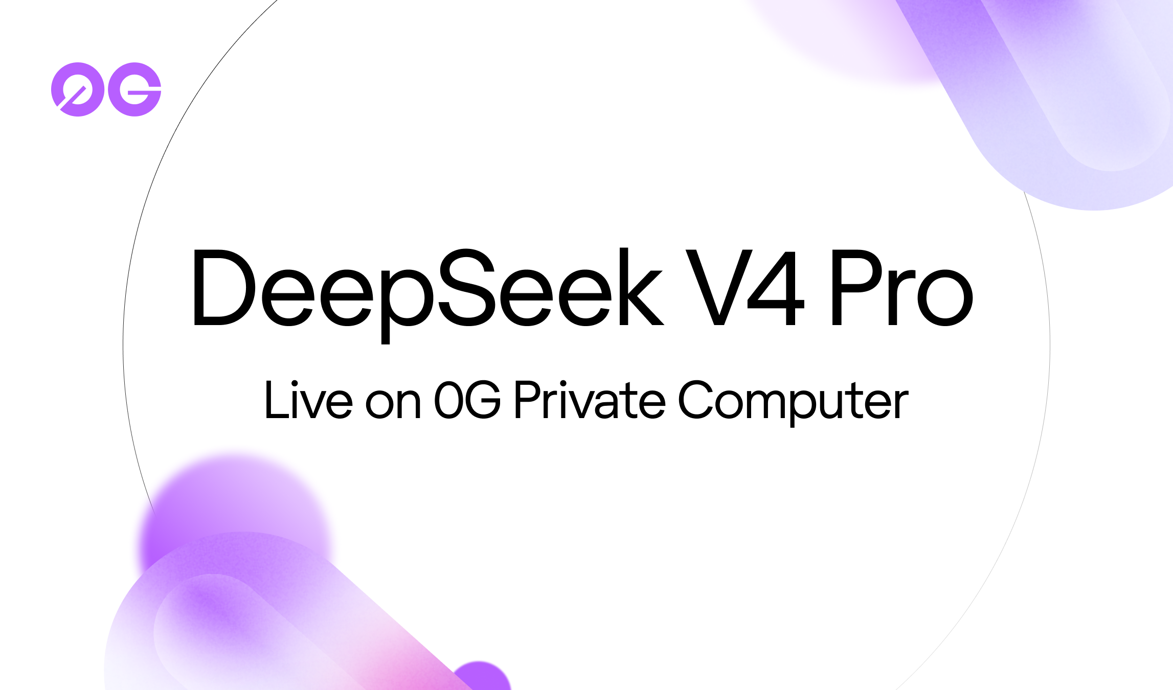 DeepSeek V4 Pro is live on 0G Private Computer