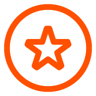 Icon for Senior Experience. A star inside of a circle.