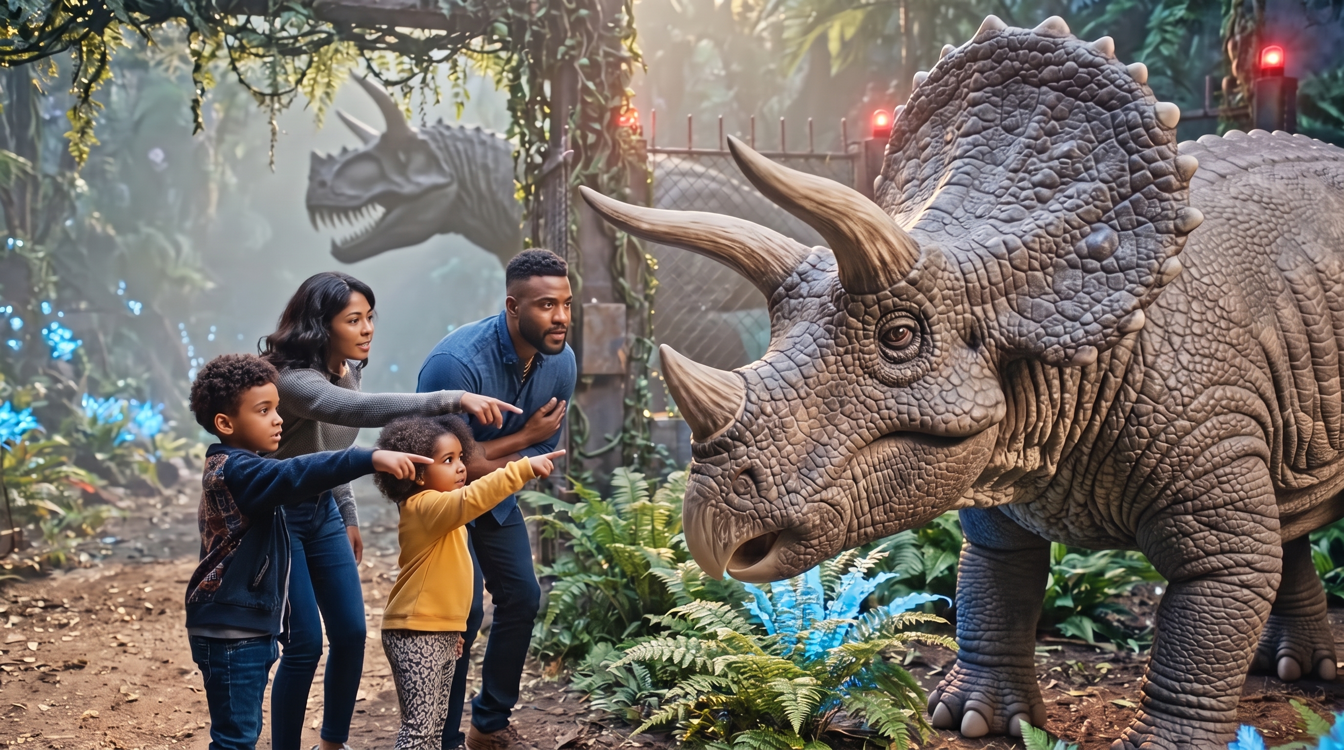 See lifelike dinosaurs
