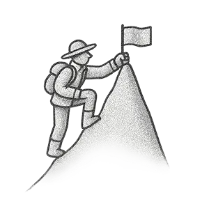 An illustrator of a mountain climber