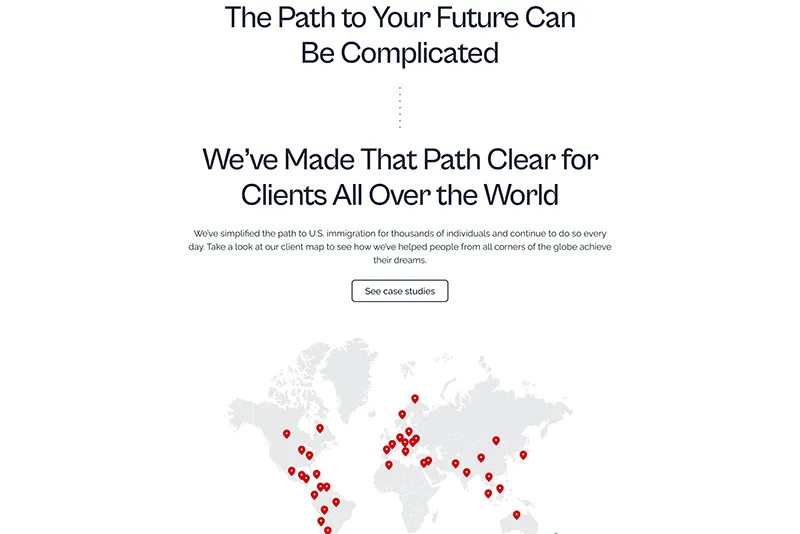 A screenshot of the mcenteelaw.com map section