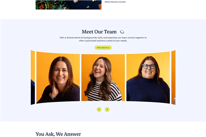 A screenshot of the alhlaw.com team section