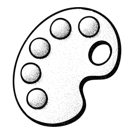 An illustration of paint palette