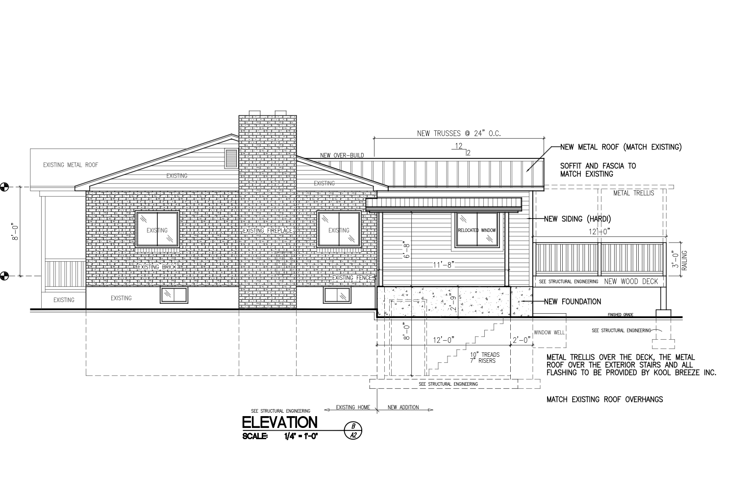 Douglass St. addition — architectural drawing